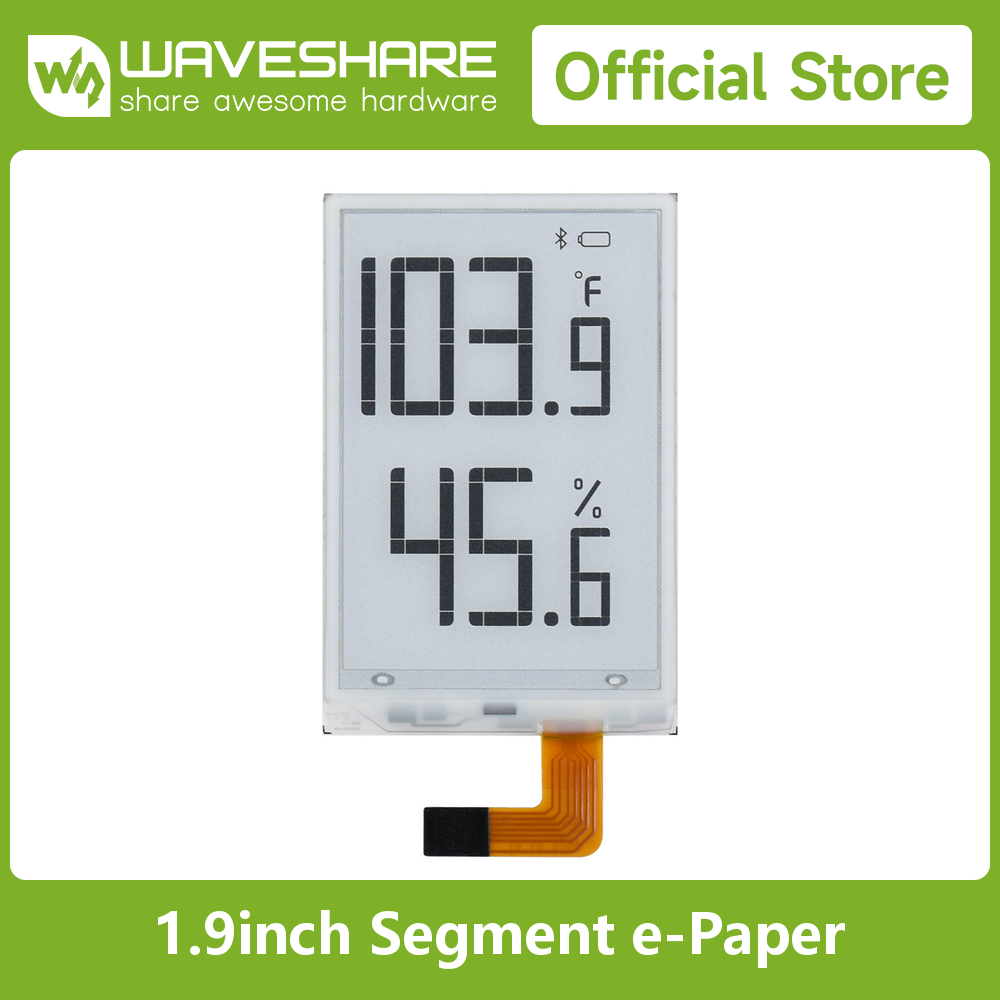 Pi Display - Waveshare Layar E-Paper Segmen 1.9 inci