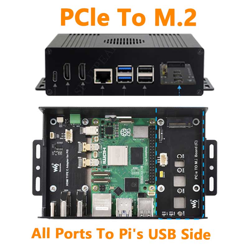 Raspberry Pi Kit - Kit casing kotak Raspberry Pi 5-C