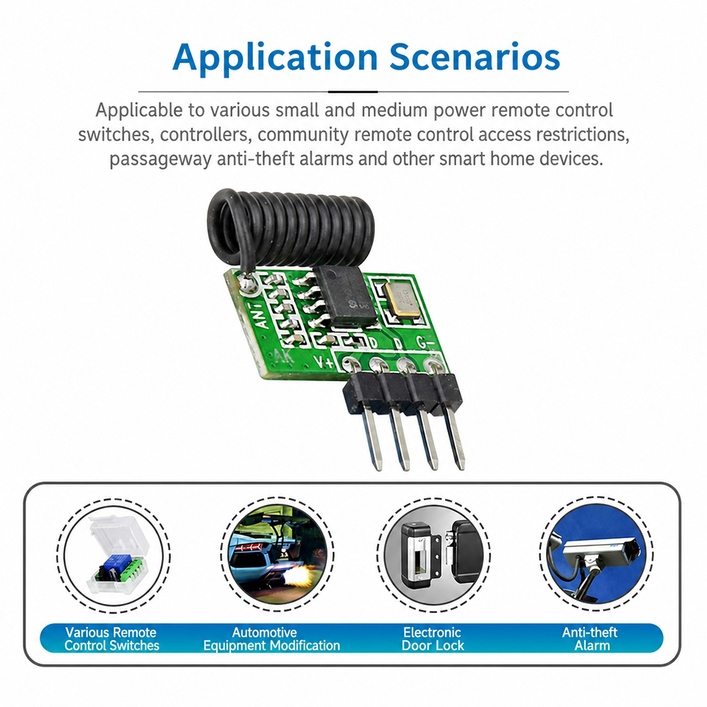 Arduino Kit - Modul Penerima RF Superheterodyne 315MHz/433MHz 3.3V-5.5V