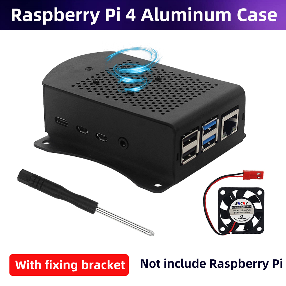 Pi 4 Case - Raspberry Pi 4 Kotak Metel Casing