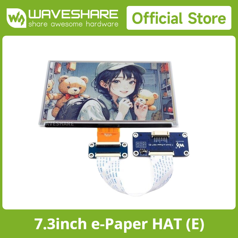 Pi Display - Layar E-Paper 6 Warna Waveshare 7.3