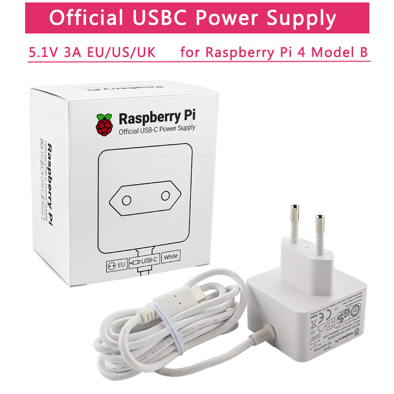 Pi 4 Case - Raspberry Pi Resmi 4 Power Supply