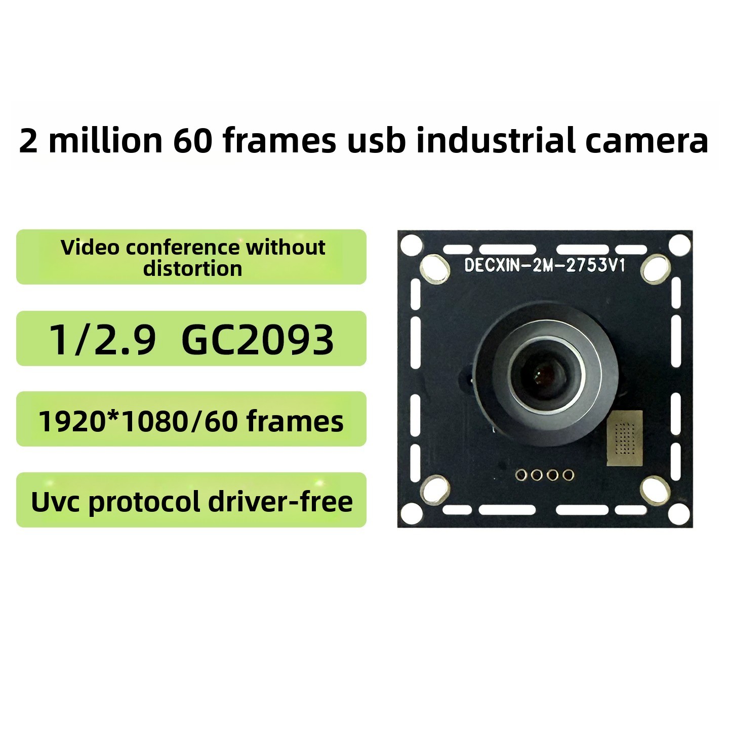 Pi Camera Module - Modul GC2093 Kamera USB 2MP 60fps