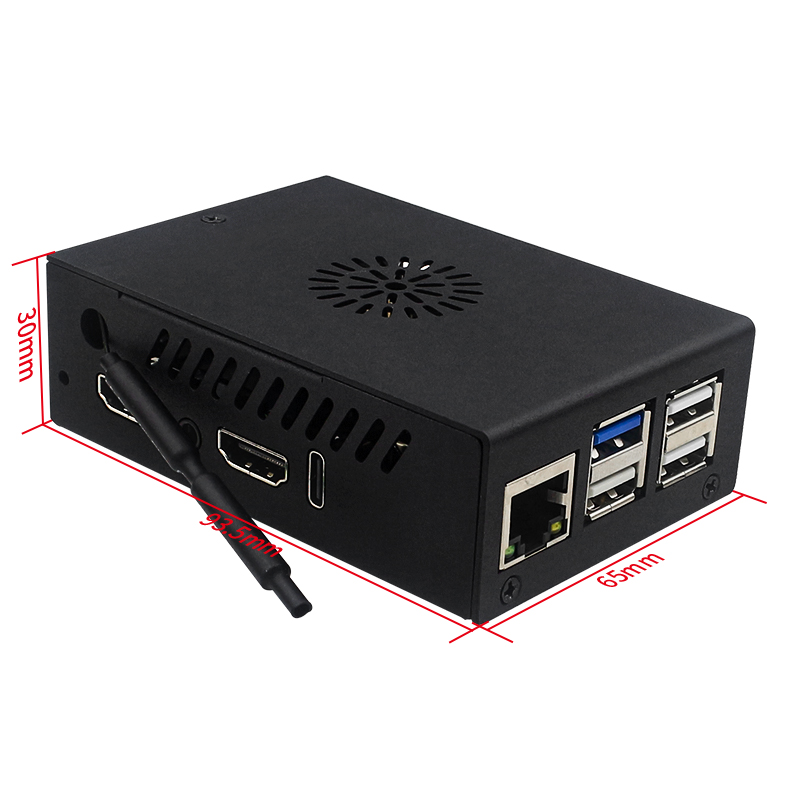 Casing Pi 5 Max oranye dengan  - Pi 5 Case ulasan dan harga