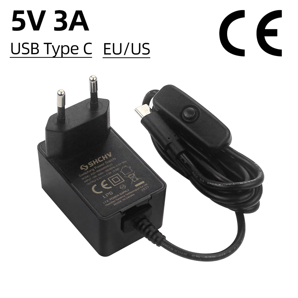 Adaptor Daya USB Tipe C Raspbe - Pi Power Supply ulasan dan harga