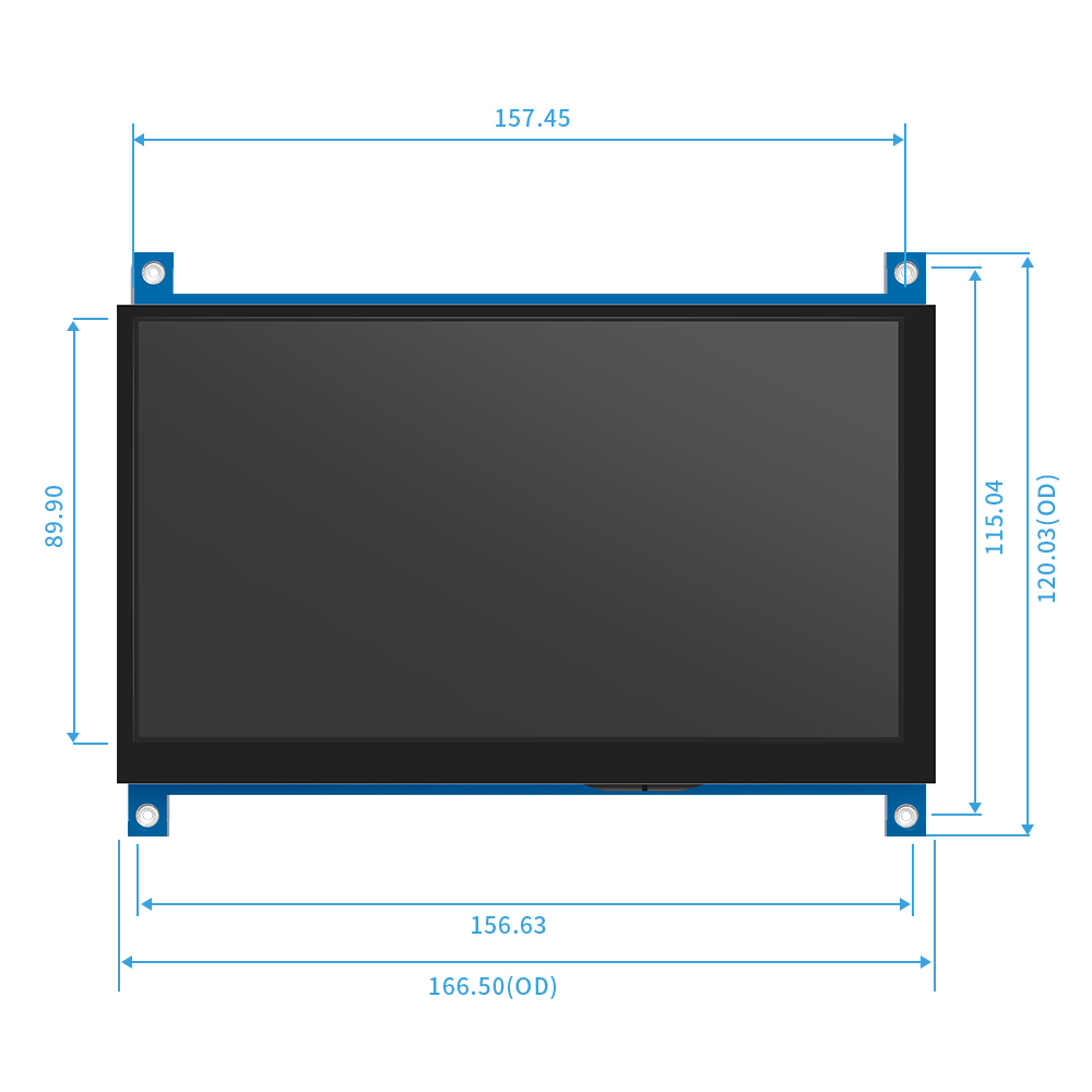 Layar IPS 7 Inci AIDA64 Layar  - Raspberry Pi 4 ulasan dan harga