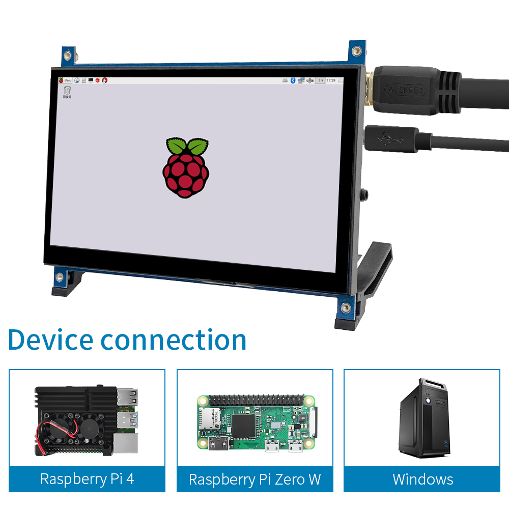 Layar IPS 7 Inci AIDA64 Layar  - Raspberry Pi 4 ulasan dan harga