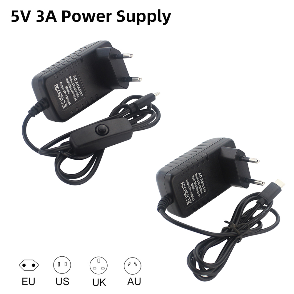 Adaptor daya 5V 3A Raspberry P - Pi Power Supply ulasan dan harga
