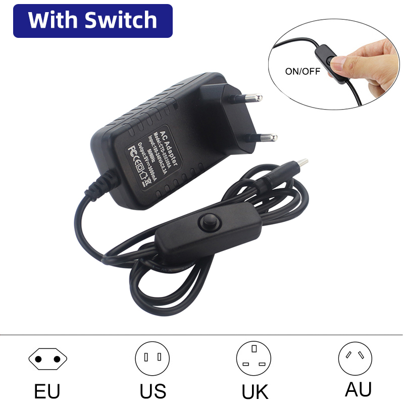 Adaptor daya 5V 3A Raspberry P - Pi Power Supply ulasan dan harga