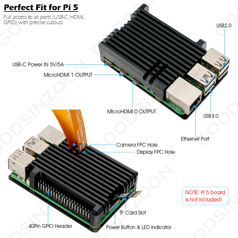 Casing Pelindung Aluminium Ras - Pi Cooler ulasan dan harga
