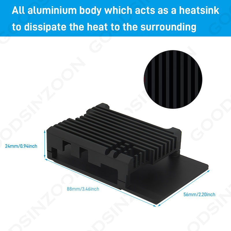 Casing Pelindung Aluminium Ras - Pi Cooler ulasan dan harga