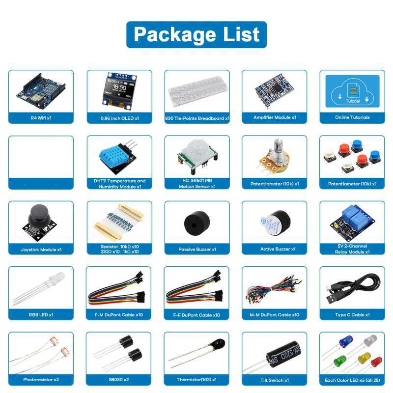 Kit Pemula Pengembangan UNO R4 - Arduino Kit ulasan dan harga