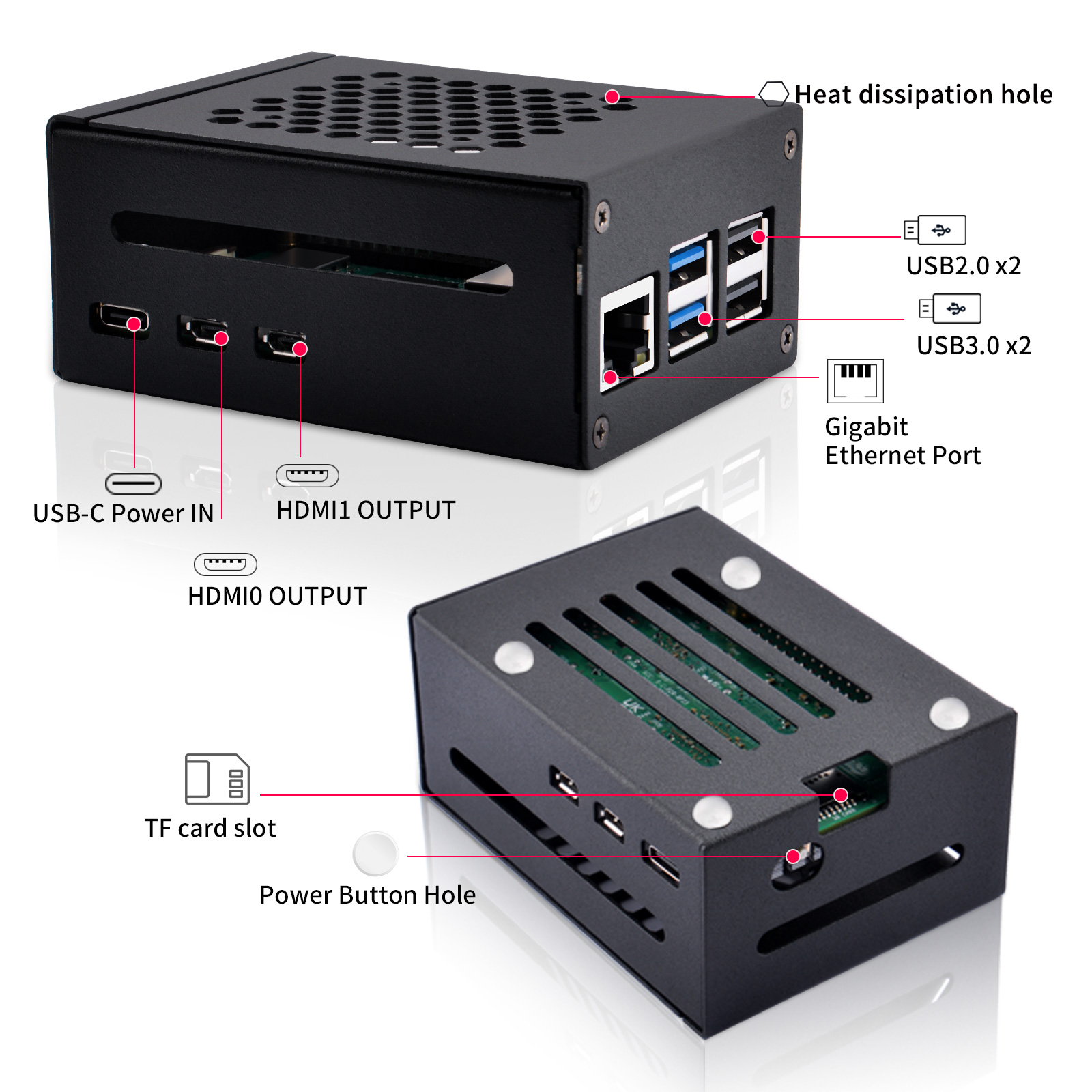 52Pi Raspberry Pi 5 casing log - Pi 5 Case ulasan dan harga