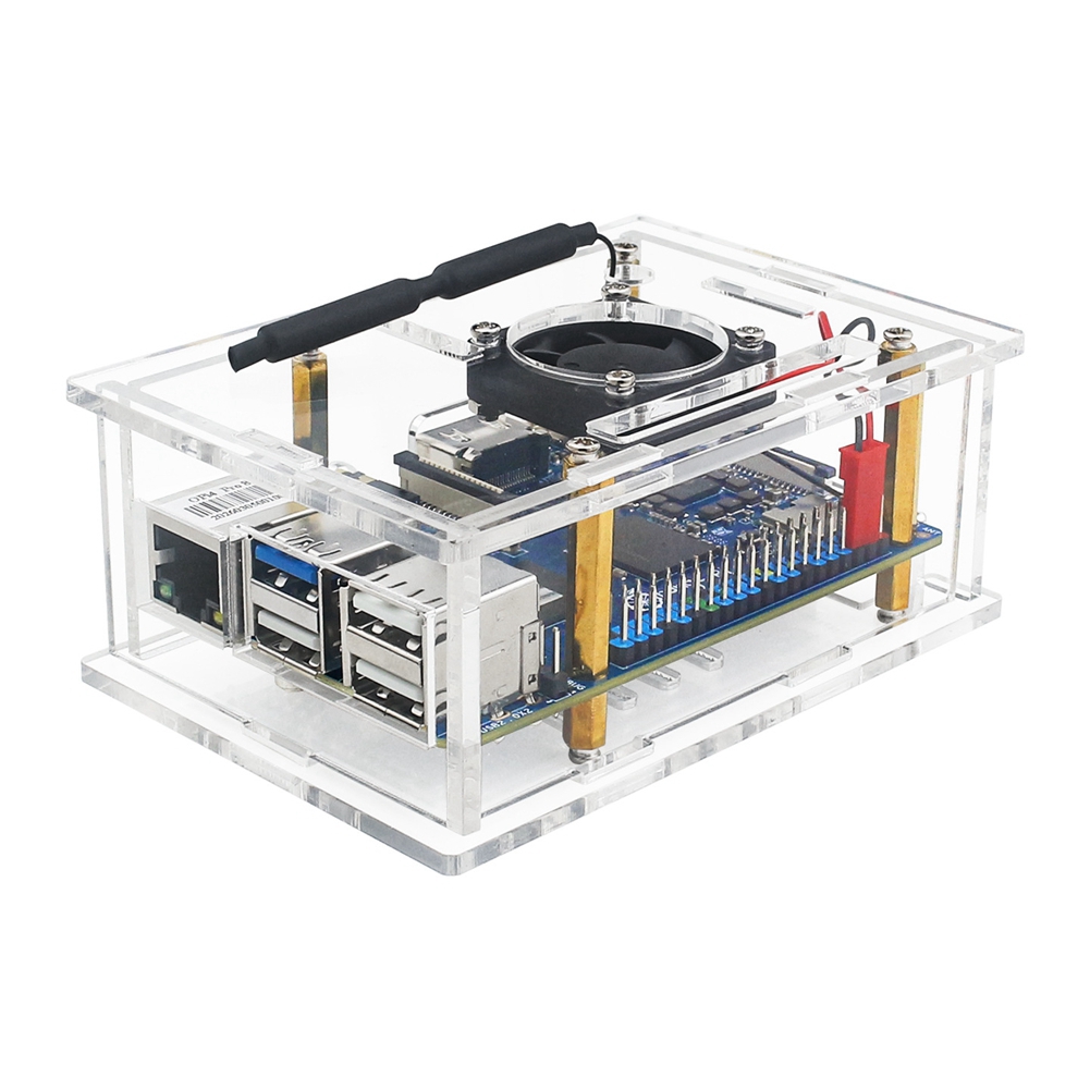 ABFN-Casing Akrilik Dengan Kip - Pi 4 Case ulasan dan harga