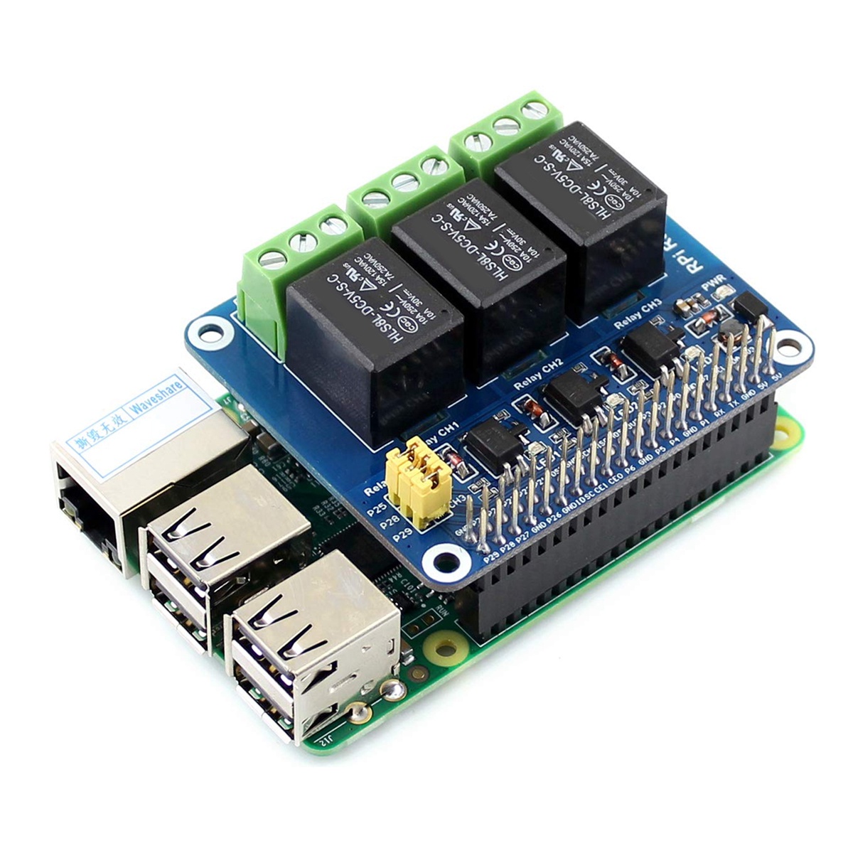 Waveshare 5V 3-Channel Relay M - Pi Zero ulasan dan harga