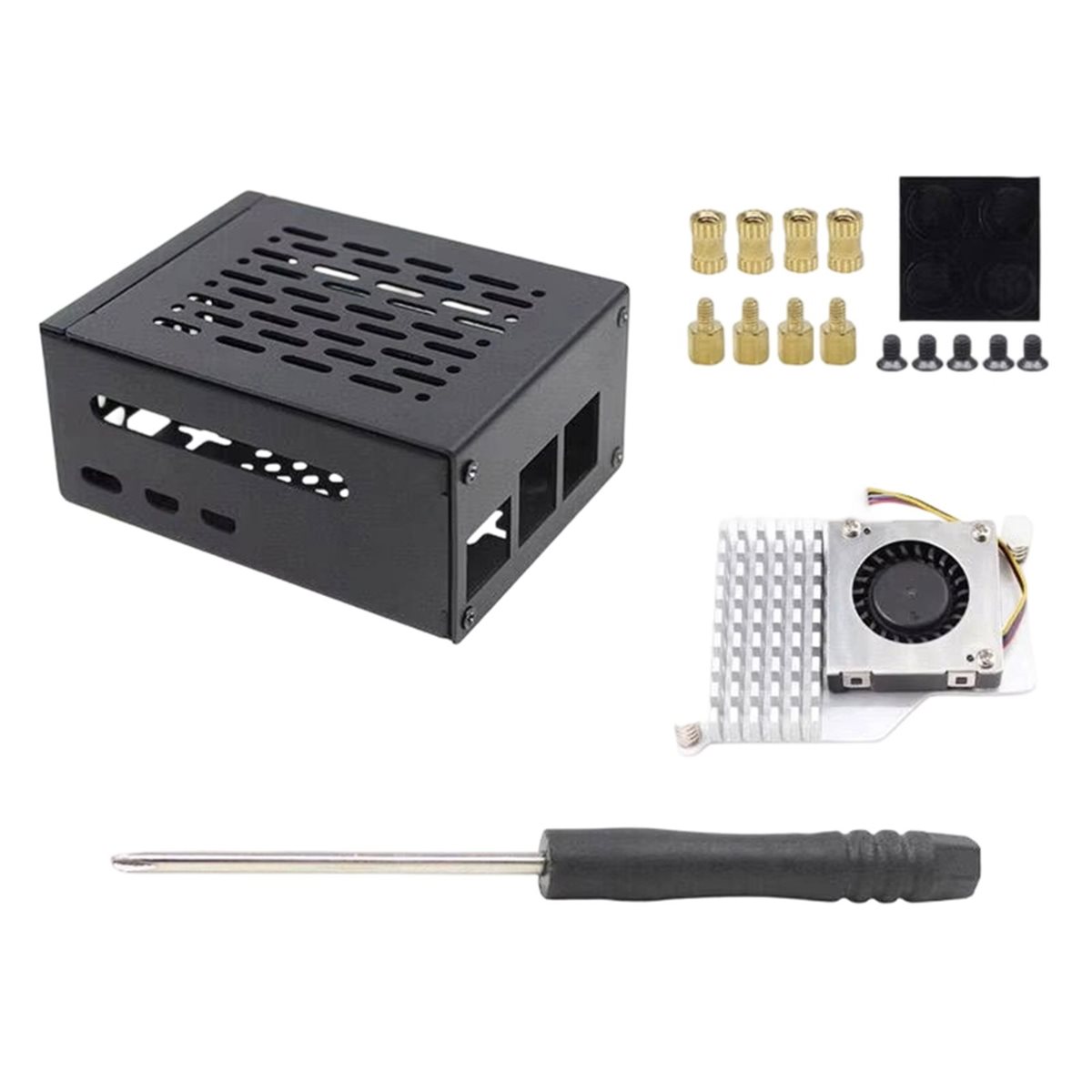 Casing Logam HGHO dengan Kipas - Pi 5 Case ulasan dan harga