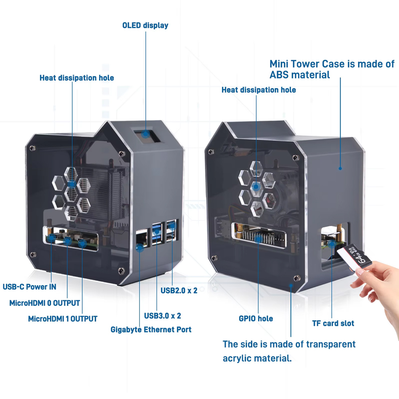 GeeekPi Raspberry Pi 5 ABS Min - Pi 5 Case ulasan dan harga