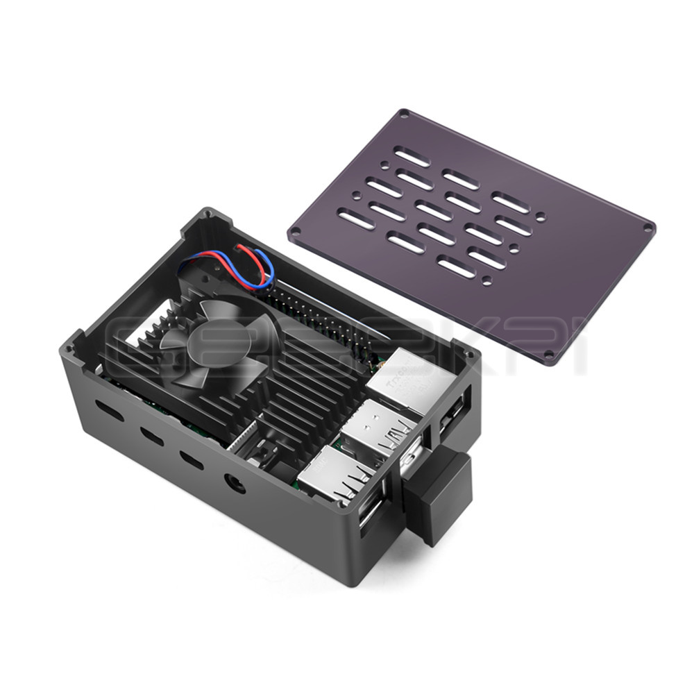 Geeekki Cangkang Hitam Casing  - Pi 4 Case ulasan dan harga