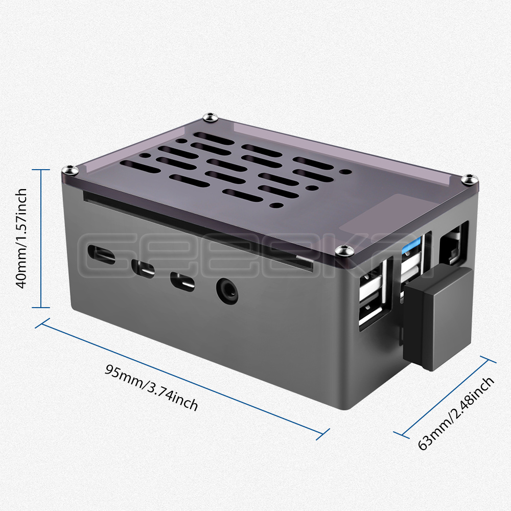 Geeekki Cangkang Hitam Casing  - Pi 4 Case ulasan dan harga