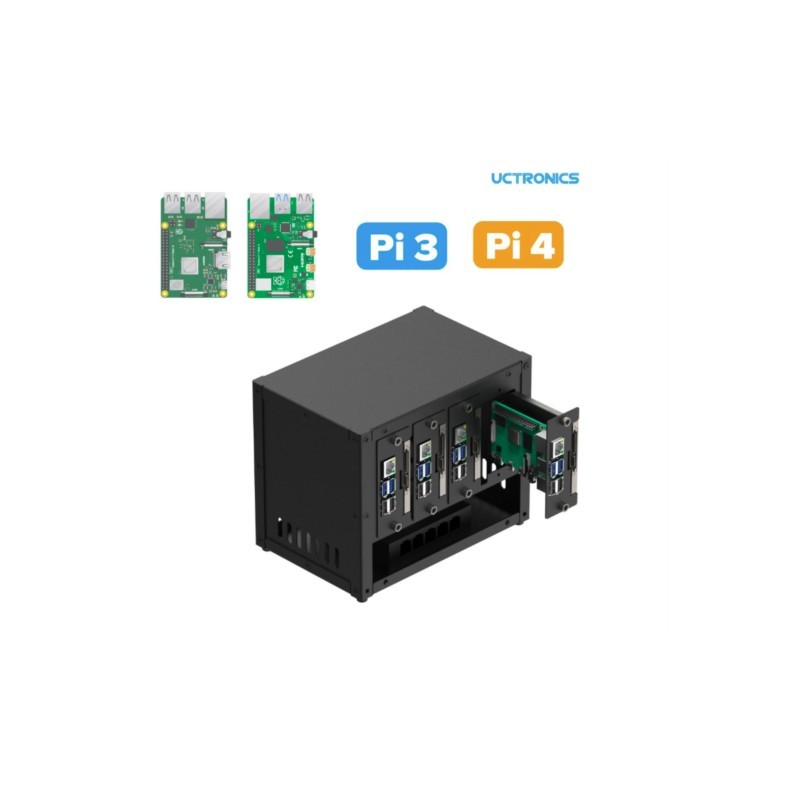 UCTRONICS Raspberry Pi Cluster - Raspberry Pi 4 ulasan dan harga